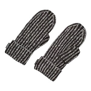 lululemon athletica Black and White Ribbed Knit Mittens